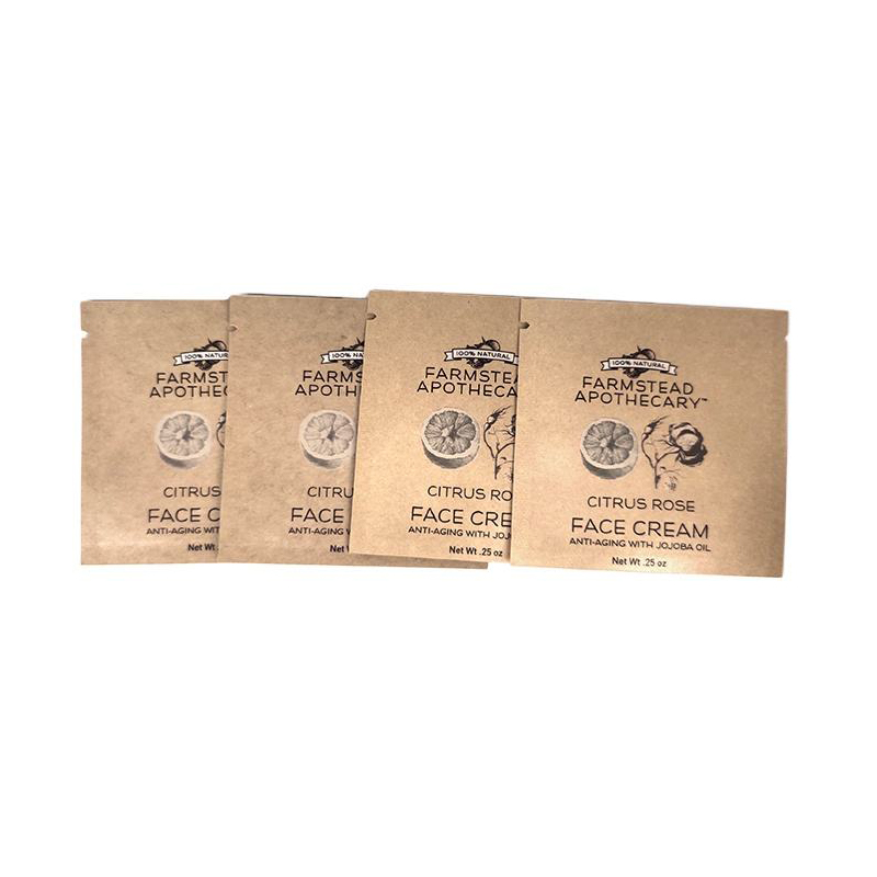 Liten kraftpapir og aluminiumsfolieposer (3-side forseglet)
